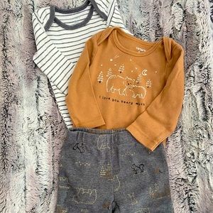 Carter’s I Love You Beary Much 3 Piece Set Size 6 Months